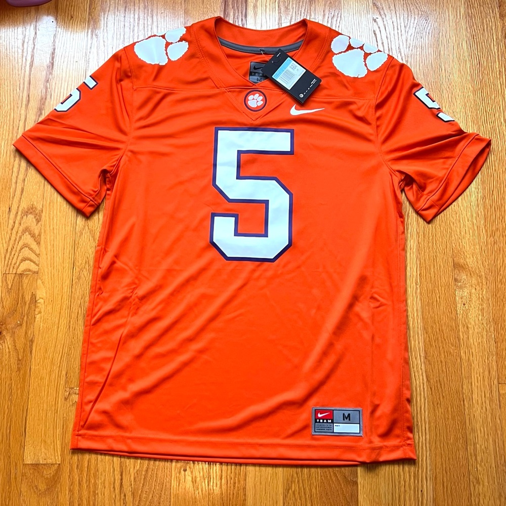 Clemson Tigers Men’s Nike Team Game Football Jersey Medium  #5 Tee Higgins NWT